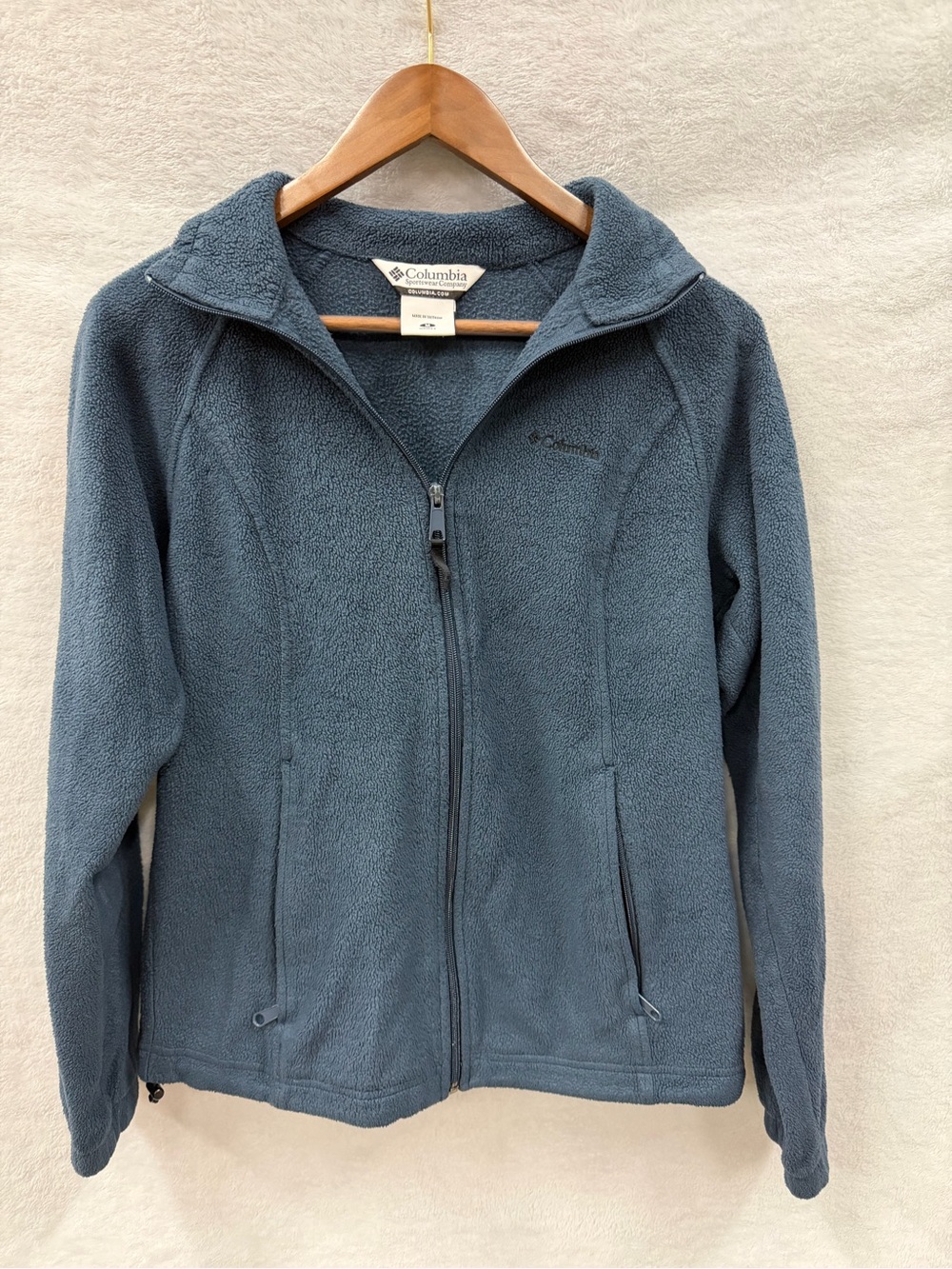Columbia Women's Blue Full-Zip Fleece Jacket with Pockets